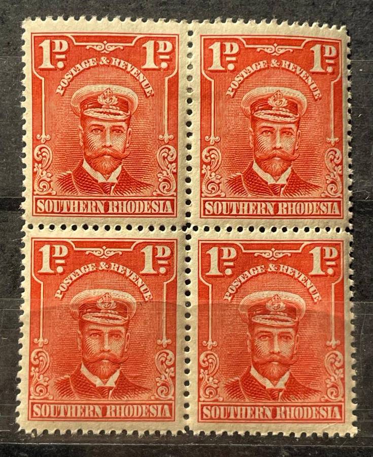SOUTHERN RHODESIA - 1924 KGV BLOCKS AND PAIRS - MNH & MM PART 1