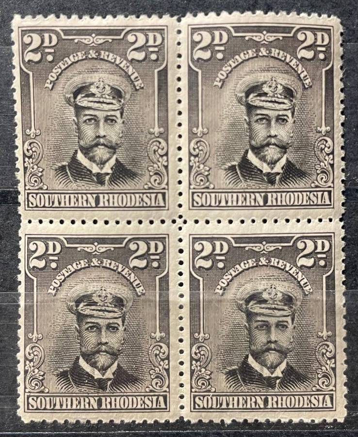 SOUTHERN RHODESIA - 1924 KGV BLOCKS AND PAIRS - MNH & MM PART 1