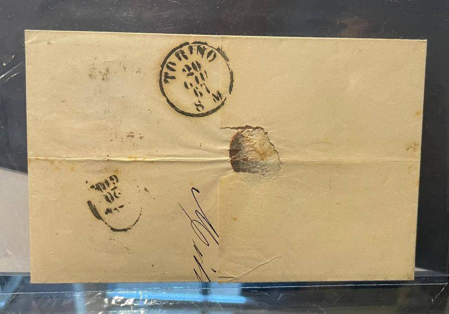 1867 AUSTRIA COVER - AUSTRIAN POSTAGE STAMPS ON A LETTER SENT FROM TRIESTE TO TURIN