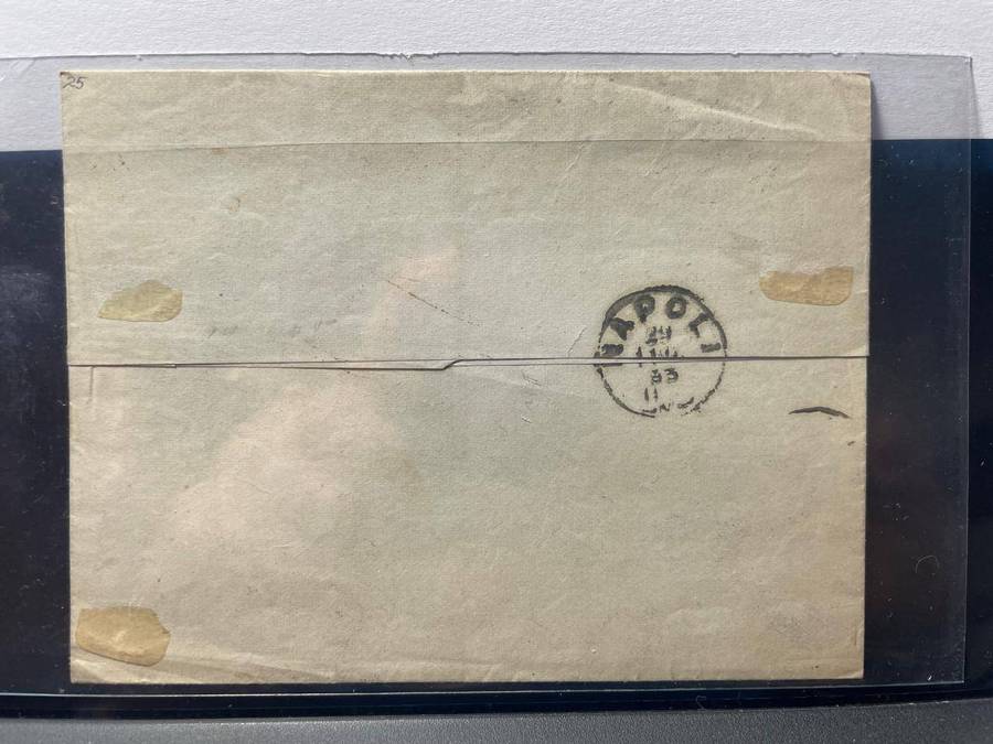 1863 AUSTRIA LOMBARDY VENEZIA: LETTER COVER TRIESTE TO NAPLES VIA GENOVA - 25/07/1863