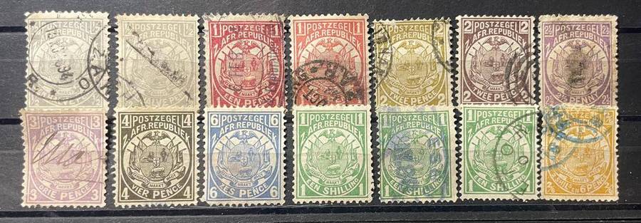 TRANSVAAL 1885 VURTHEIM PARTIAL SET TO 2/6 VFU