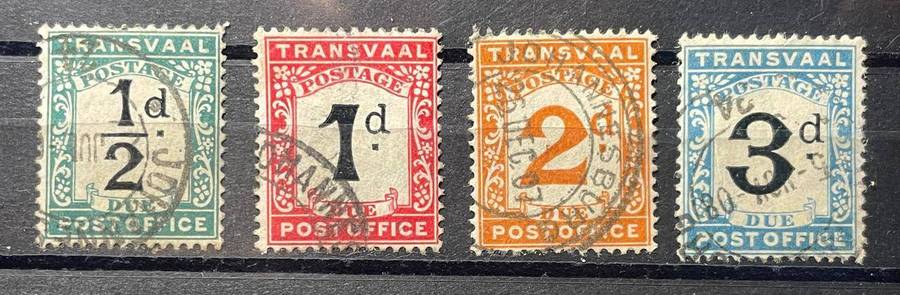 TRANSVAAL POSTAGE DUE STAMPS 1907 - FULL SET+ USED