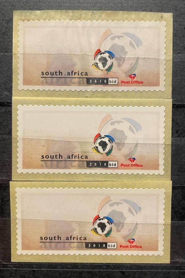 SA 2004 VIRTUAL STAMP FERROPRINT - 5 X FRANKED / NON FRANKED EXAMPLES