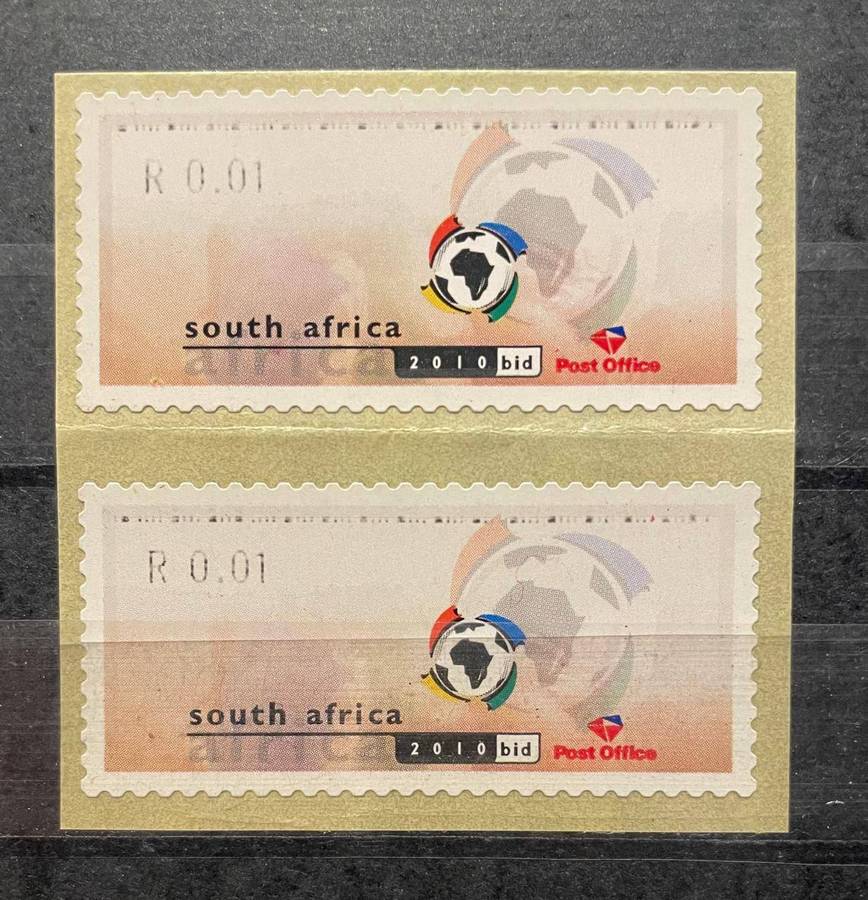 SA 2004 VIRTUAL STAMP FERROPRINT - 5 X FRANKED / NON FRANKED EXAMPLES