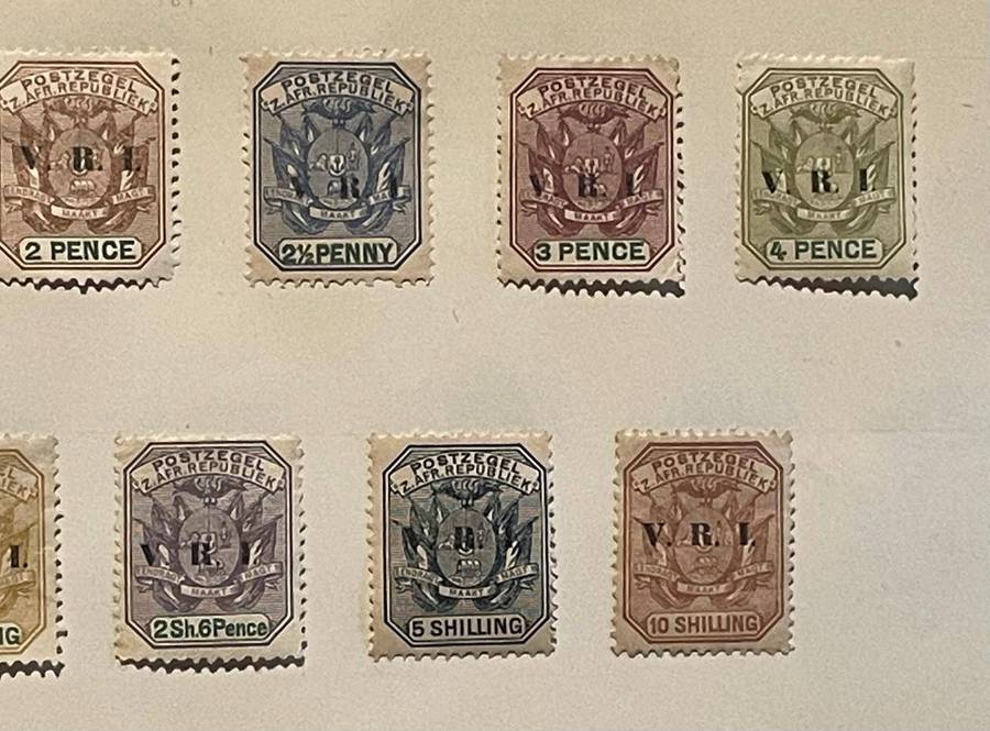 TRANSVAAL - 1900 OVERPRINT "V.R.I." IN BLACK - MM* TO 10 /