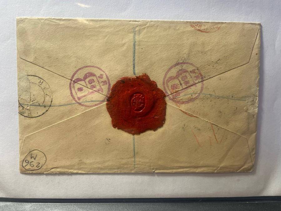 ZAR 1894 REG COVER Emil Tamsen -To USA WITH VURTHEIM 2d + 1/ TIED '17' IN TRIANGLES (NYLSTROOM)