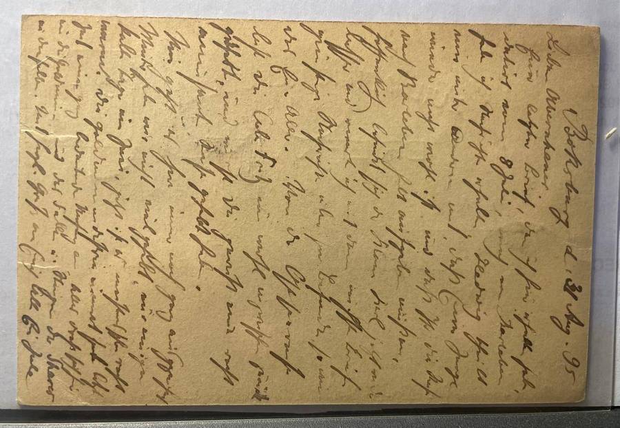 ZAR - 1895 DUPLEX HAND CANCELLER ON PC TO GERMANY [JHB 1/10/1895] 3/ZAR/1