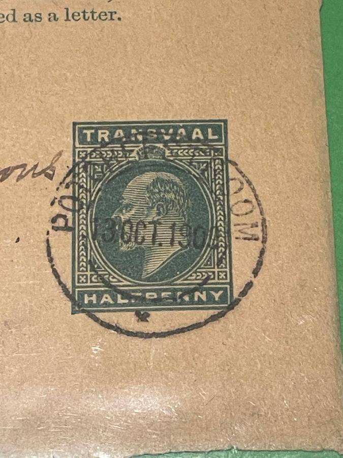 TRANSVAAL 1902 KEVII - NEWSPAPER WRAPPER - POTCHEFSTROOM TO AMSTERDAM HOLLAND
