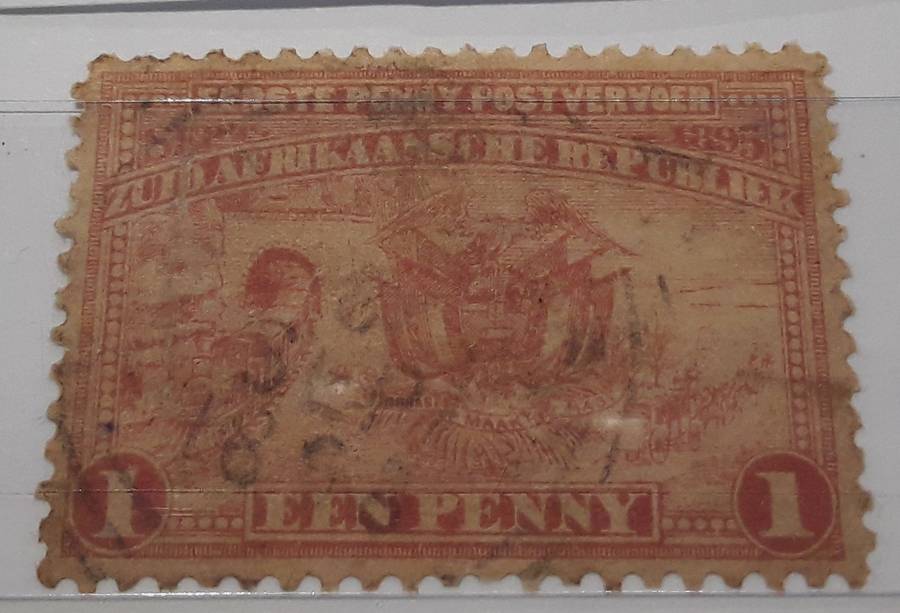 1885 ZAR Stamps with ZAR flags. Great Gift. In Mini Stamp Album. A6. RARE+High Value R10000. Ref 7