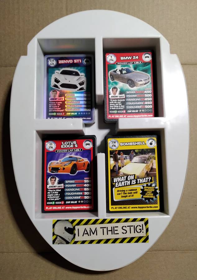 *** SUPER RARE FIND *** Top Gear Stig Helmet Collectors Card Case + 180 Cards