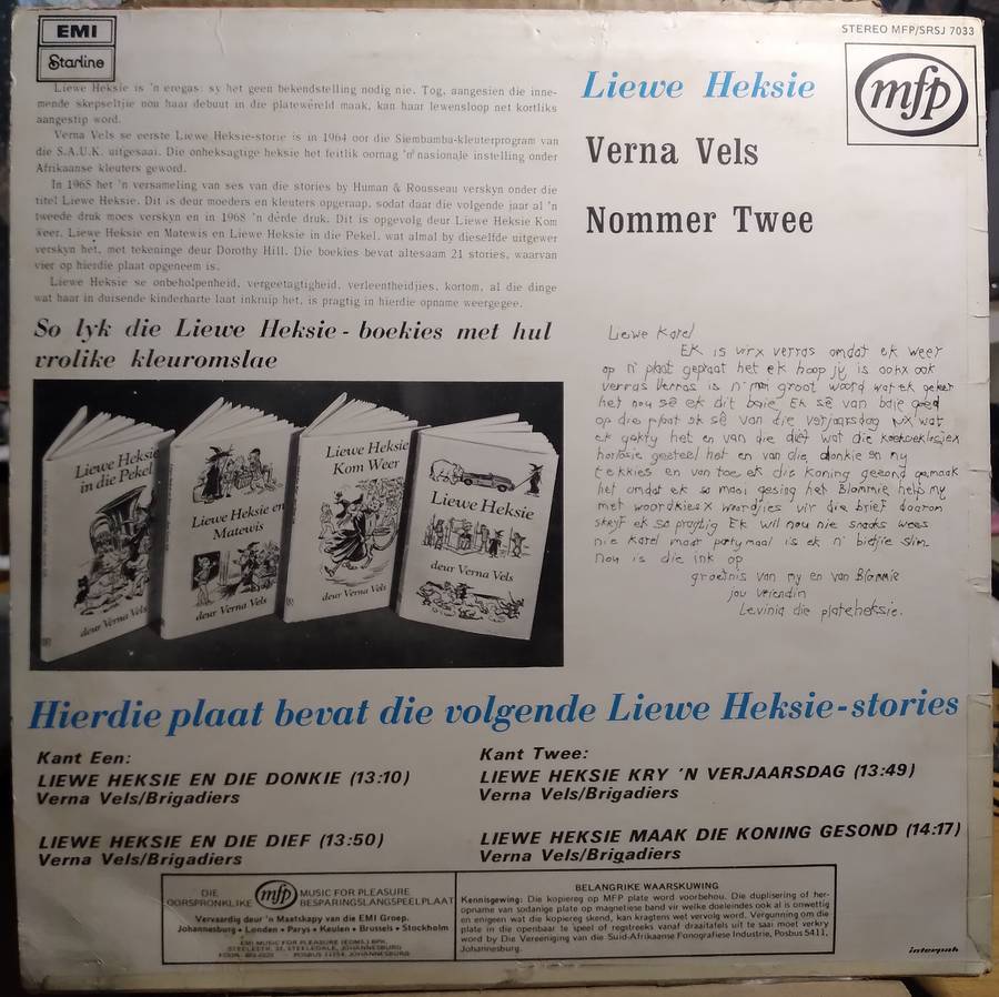 Liewe Heksie - Verna Vels - Nommer twee LP