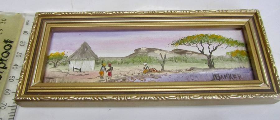 Pair of Mini Oil Paintings by J Bakker