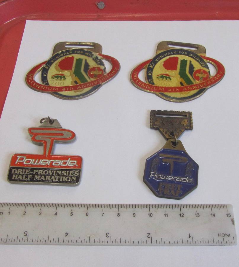 Various Running Medals, including run / walk for Wildlife