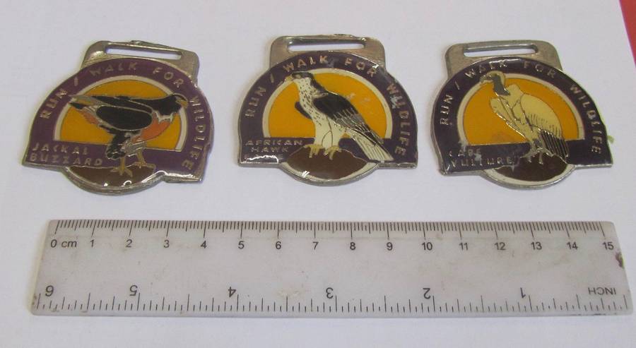 Various Running Medals, including run / walk for Wildlife