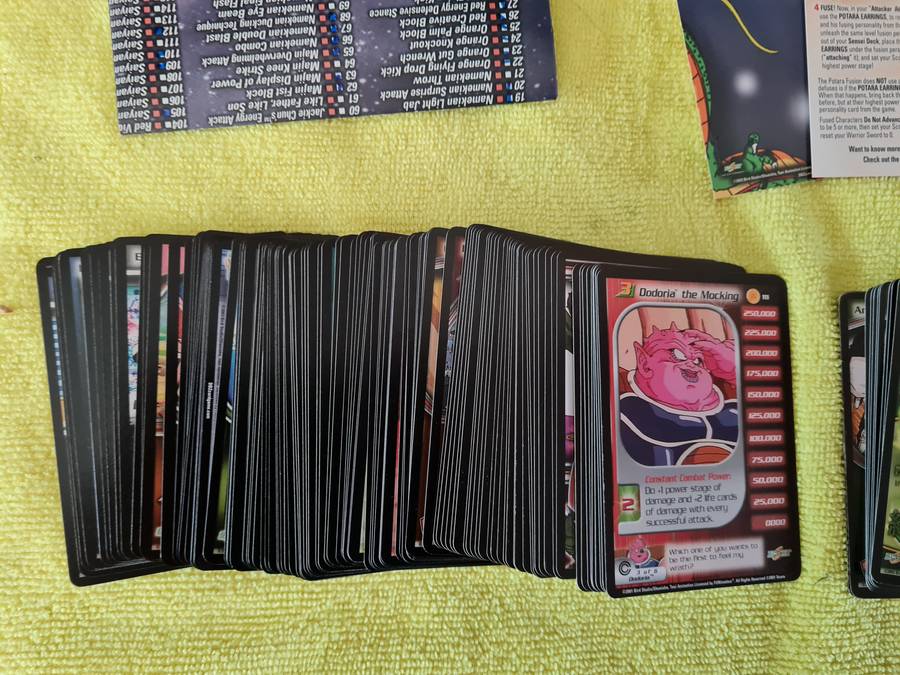Lot of 320 dragon ball z card game cards