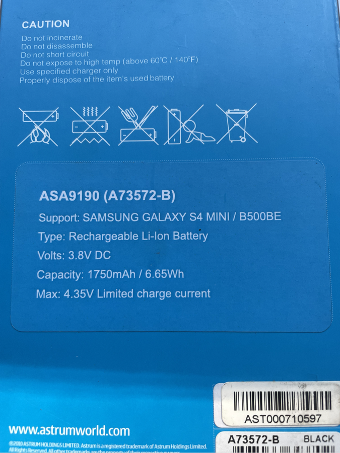 LI-ion Battery - Samsung Galaxy S4 Mini