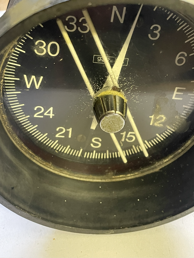 Vintage Compass and Temperature Clock