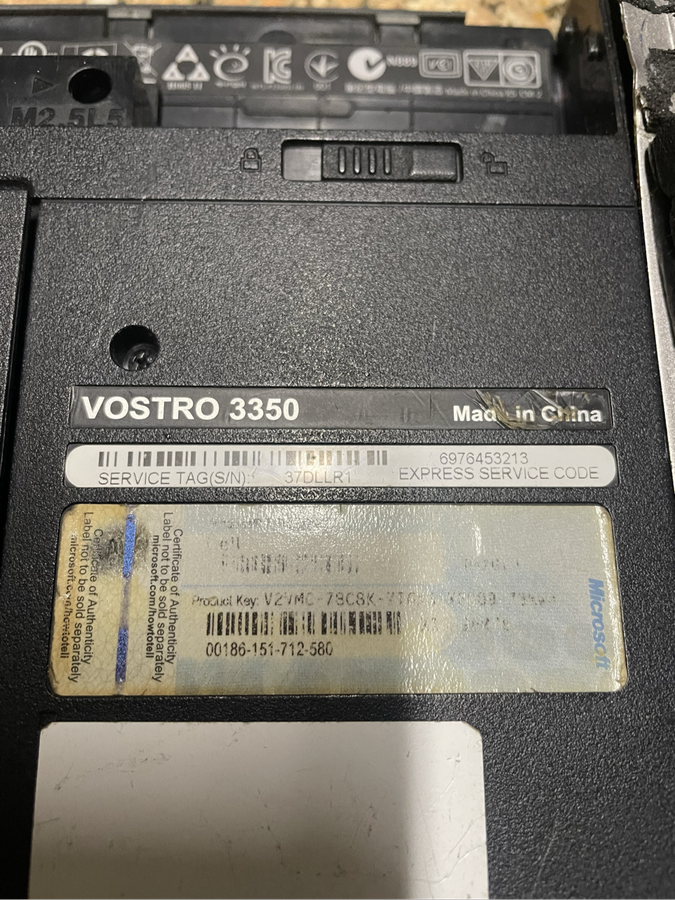 Laptop - Dell VOSTRO 3350 Spares