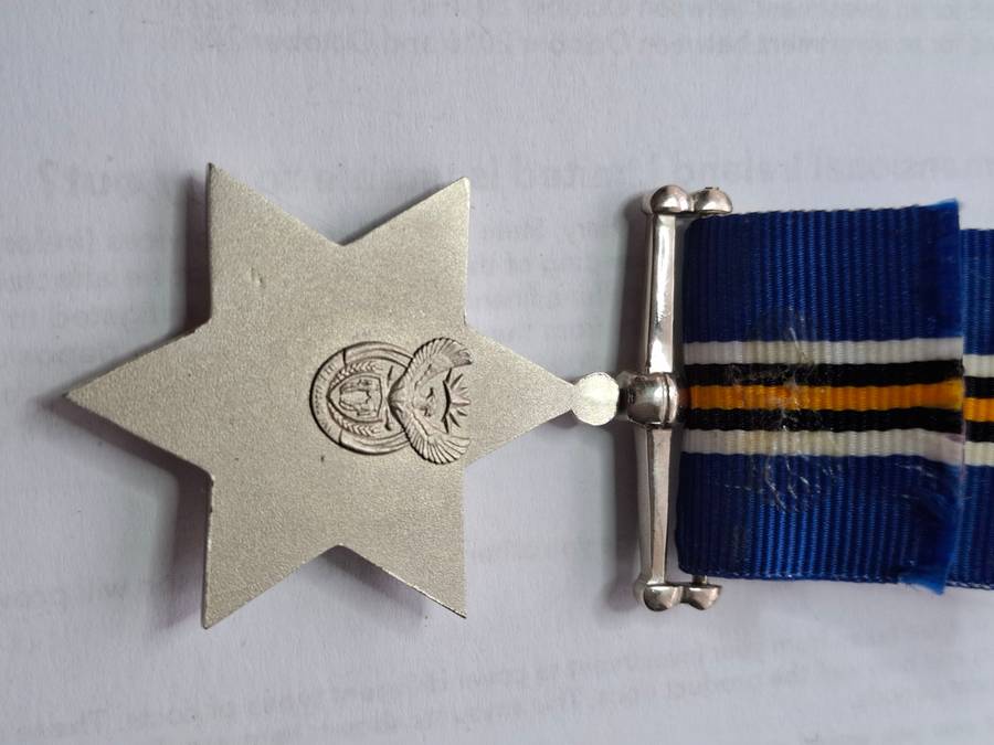 SANDF Silver protea medal - Full size with bar