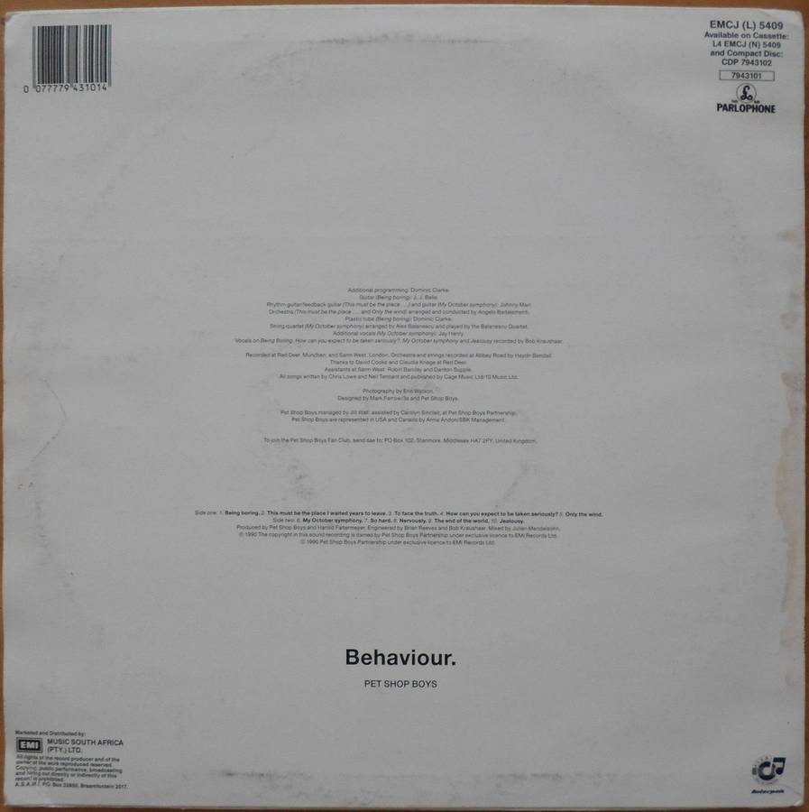 Pet Shop Boys - Behaviour