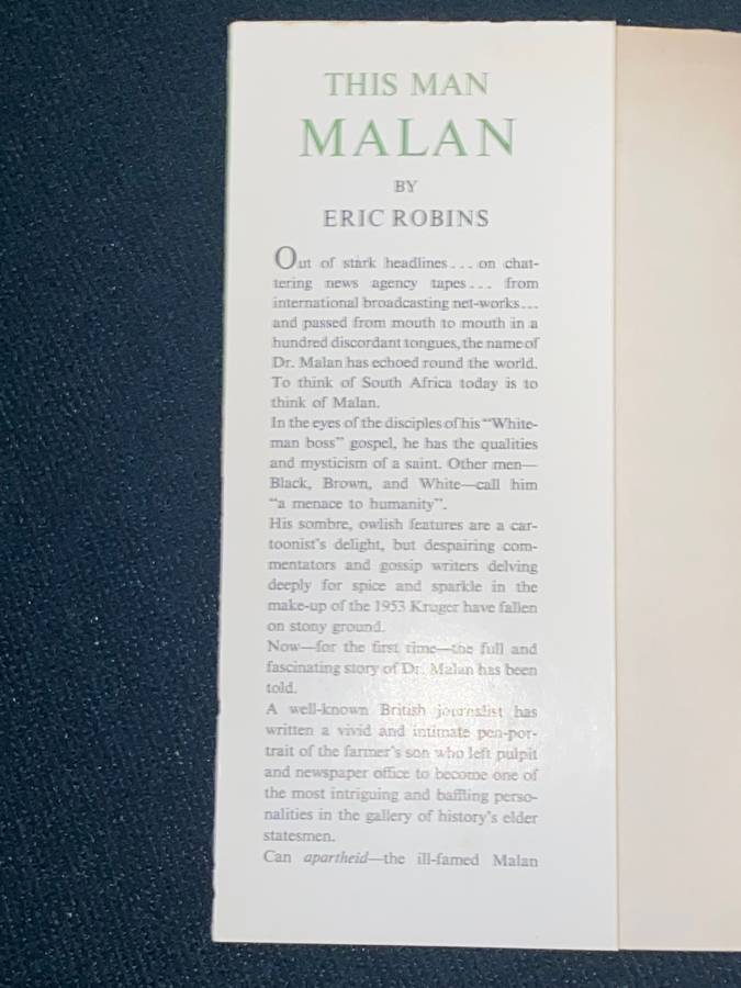 THIS MAN MALAN BY ERIC ROBINS
