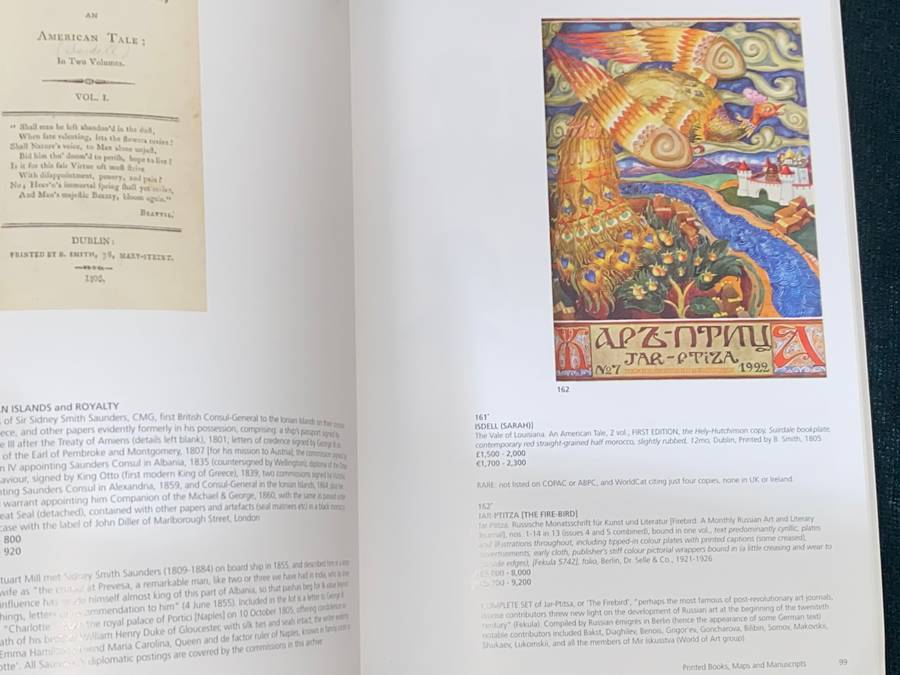 BONHAMS BOOKS, MAPS, MANUSCRIPTS AND HISTORICAL PHOTOGRAPHS NOVEMBER 2010 LONDON