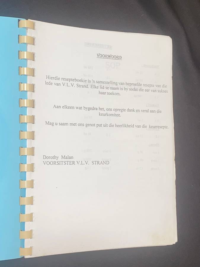 KEUR RESEPTE V.L.V. STRAND