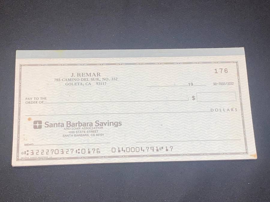 VINTAGE SANTA BARBARA BANK BOOKS AND CHEQUE BOOK