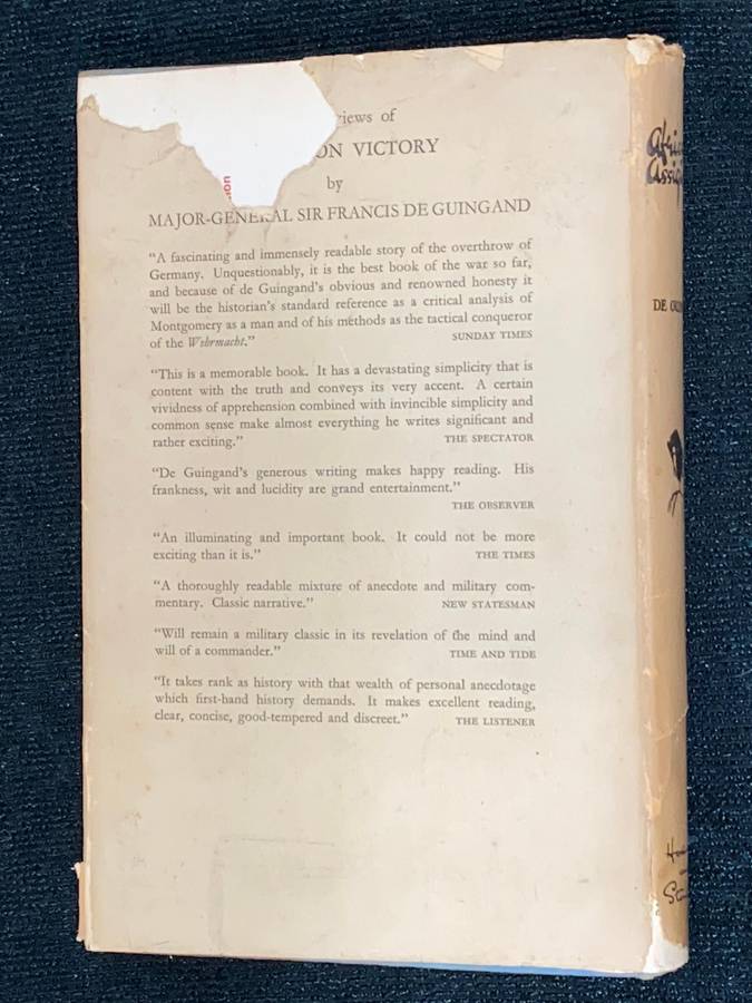AFRICAN ASSIGNMENT BY MAJOR-GENERAL SIR FRANCIS DE GUINGAND