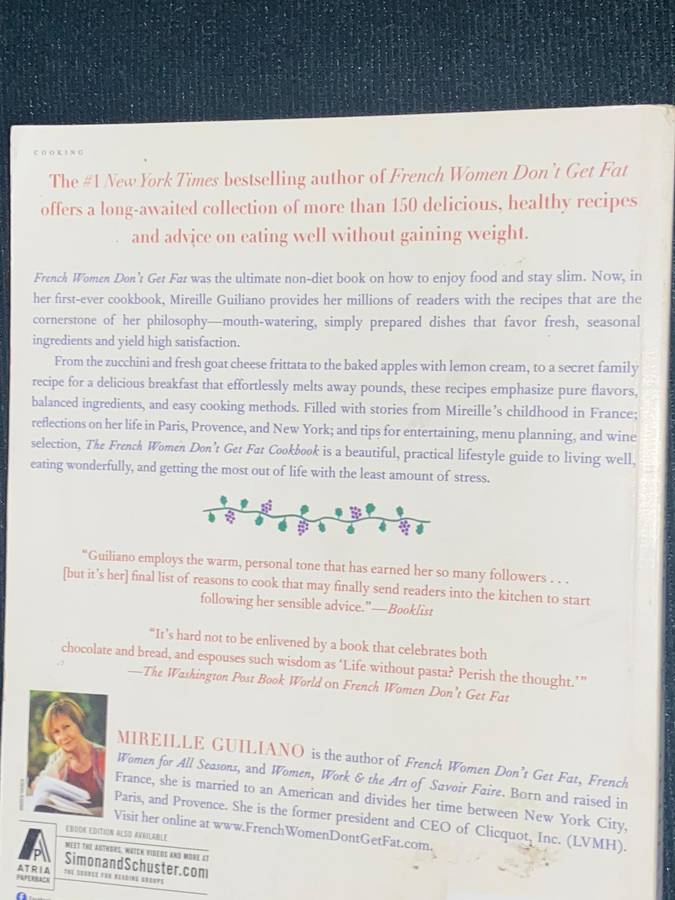 THE FRENCH WOMEN DON'T GET FAT COOKBOOK BY MIREILLE GUILIANO