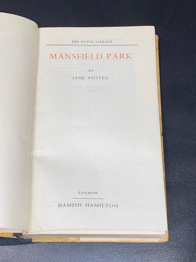 MANSFIELD PARK BY JANE AUSTEN