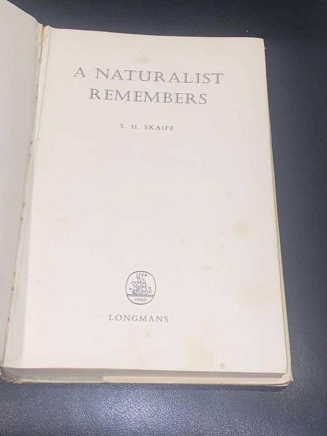 A NATURALIST REMEMBERS BY S.H. SKAIFE