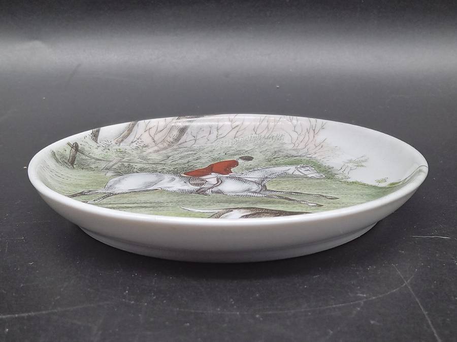 Vintage! W Germany - AK Kaiser - Porcelain - Coaster / Small Plate / Trinket Dish - Fox Hunting