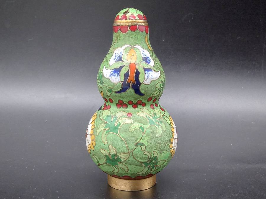 Vintage! Chinese - Cloisonné - Double Gourd - Snuff Bottle