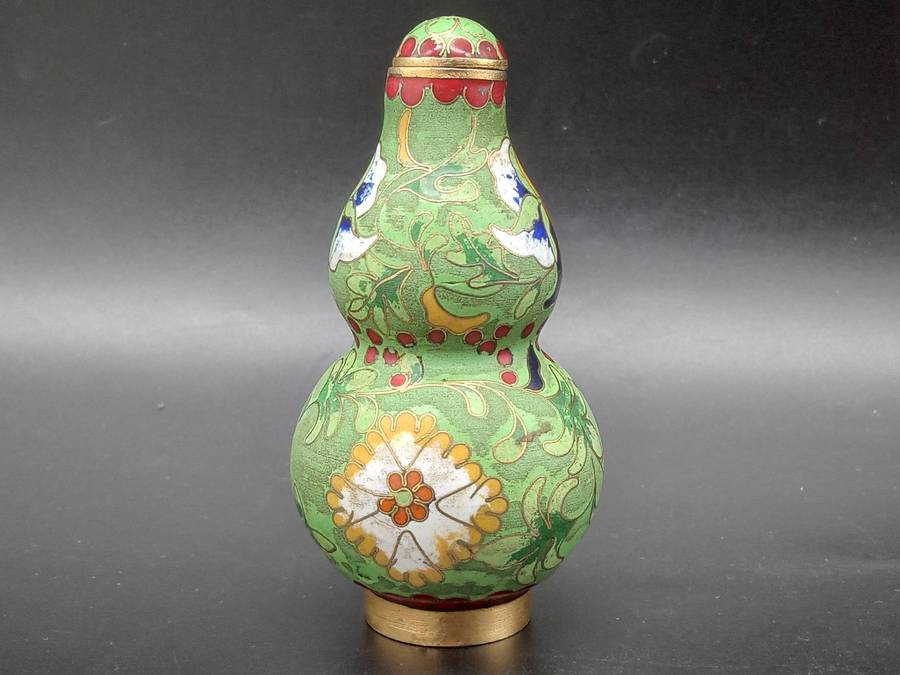 Vintage! Chinese - Cloisonné - Double Gourd - Snuff Bottle