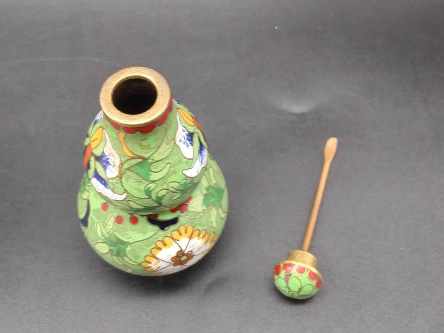 Vintage! Chinese - Cloisonné - Double Gourd - Snuff Bottle