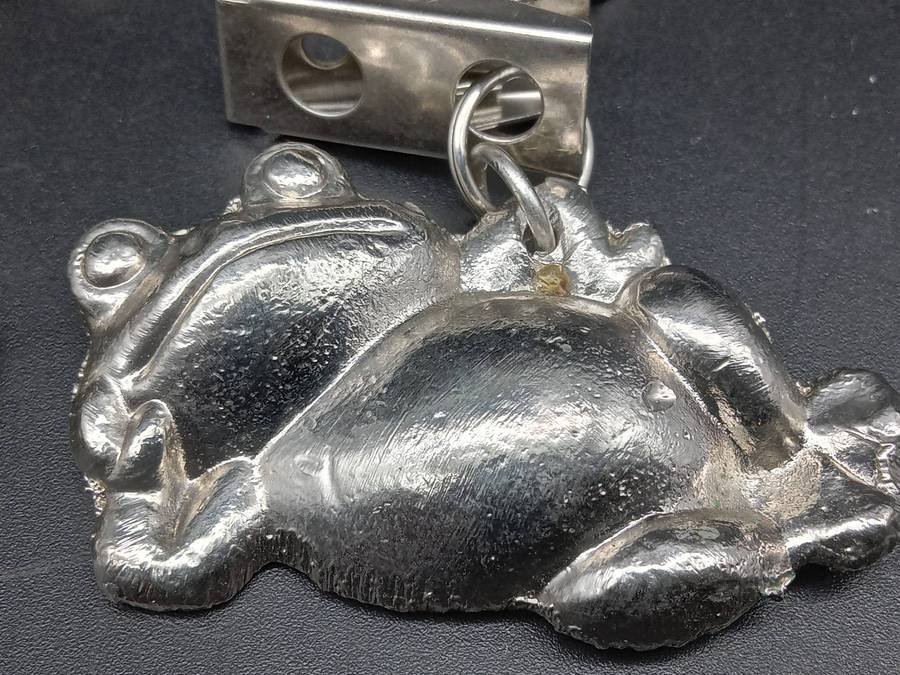 Cast Metal - Set of 4 - Heavy Tablecloth Weights - Frogs