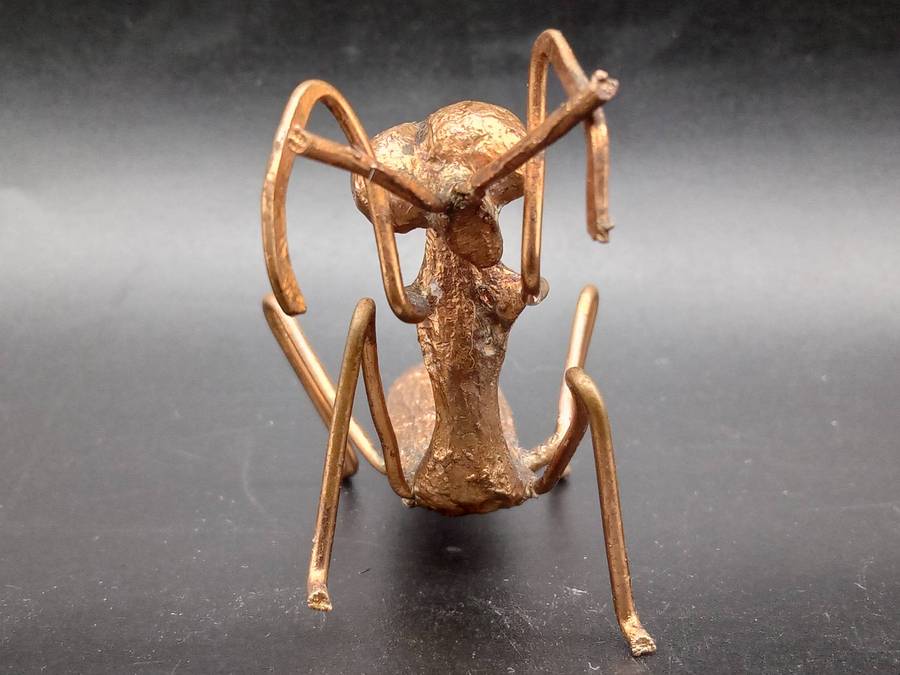 Vintage!  Inspired Copper Praying Mantis.