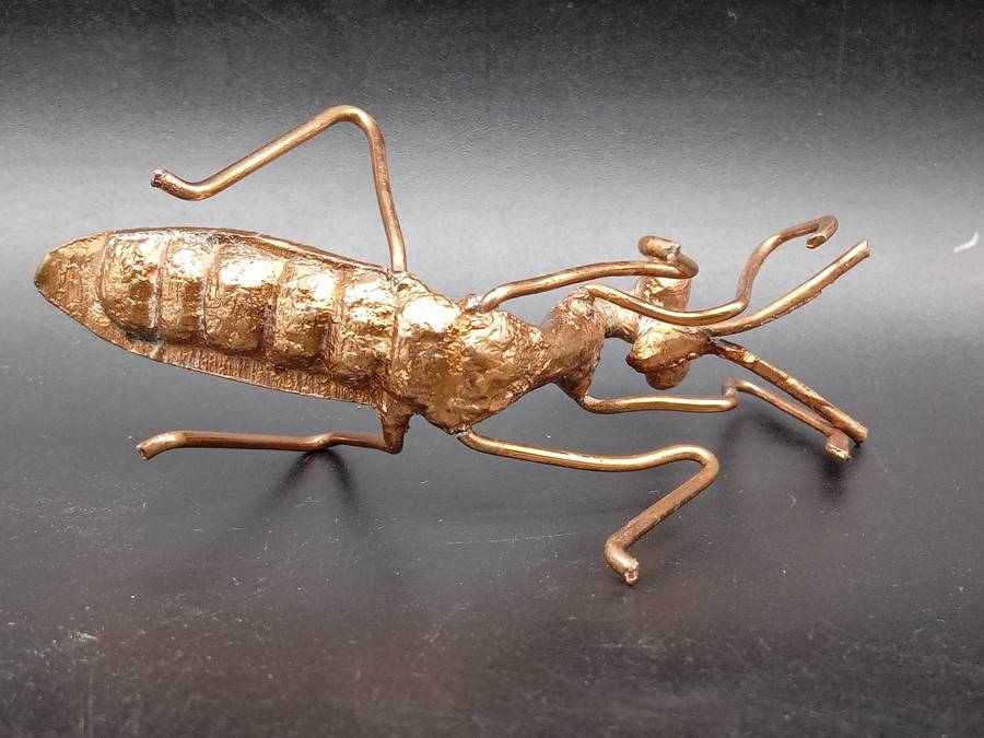 Vintage!  Inspired Copper Praying Mantis.