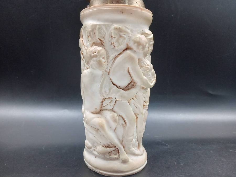 Vintage! Italy - Carved Alabaster - Pepper Grinder