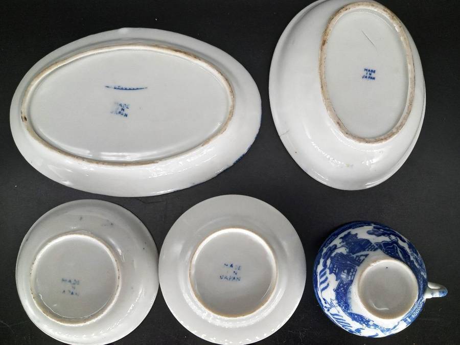 Vintage! Blue Willow Porcelain Children's Play Set (Incomplete Set)