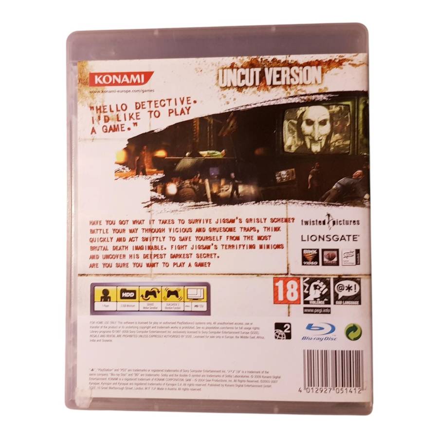 SAW PS3 Game Complete in Box Very Good Condition Survival Horror Puzzle Adventure