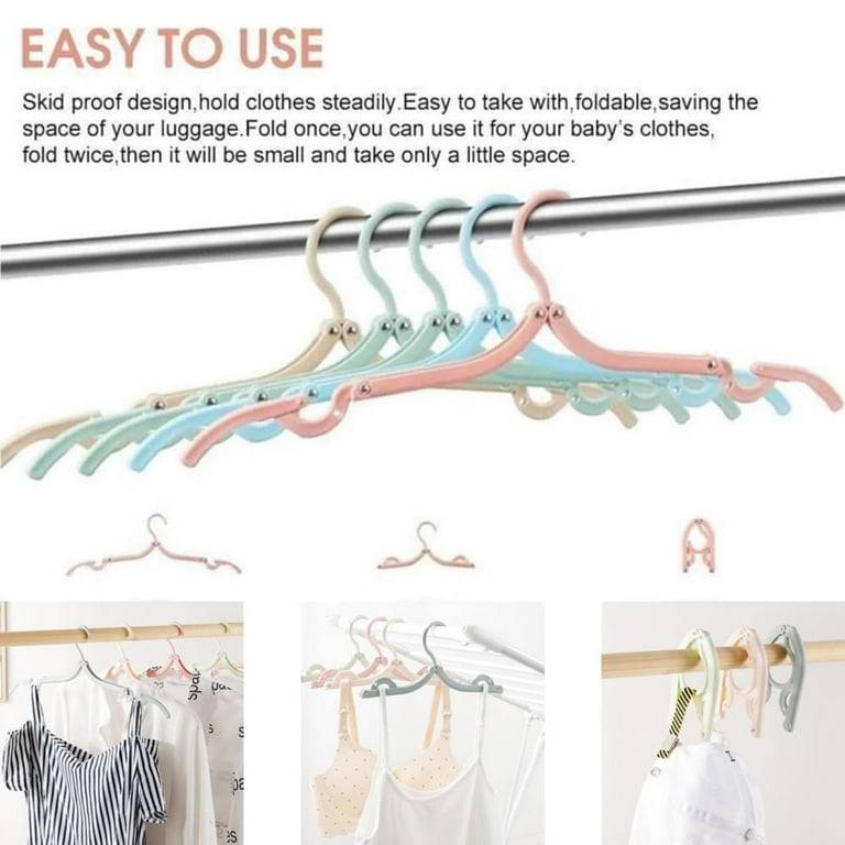 16 pcs Compact Travel Hangers  Foldable, Lightweight, and Durable Clothes Hangers for Travel