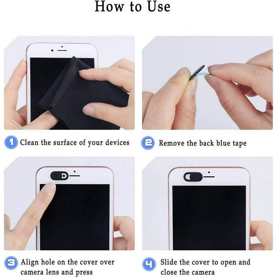 Camera Cover 10 PCS Webcam Cover SlideUltra-Thin Webcam Cover Slide for Laptop, MacBook, PC, Cell