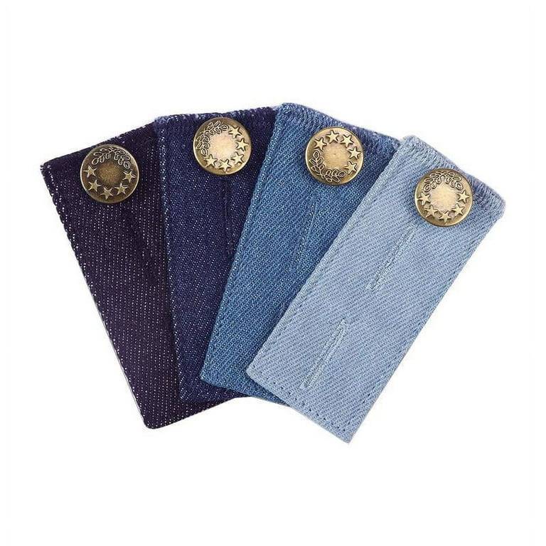4 Pieces Denim Waist Extenders Button for Pants Jeans Trousers Skirt Adjustable Waistband Extender