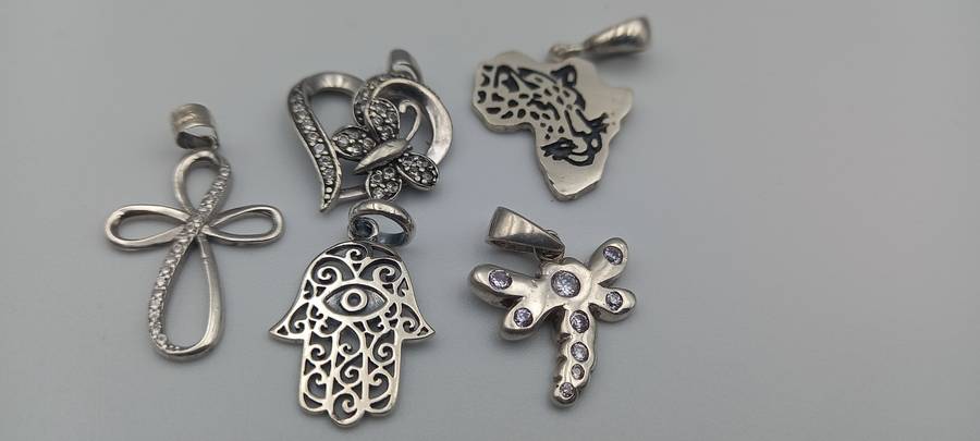 Lot Sterling Silver Pendants
