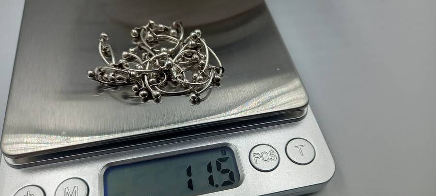 Funky Sterling Silver parabola shape link necklace