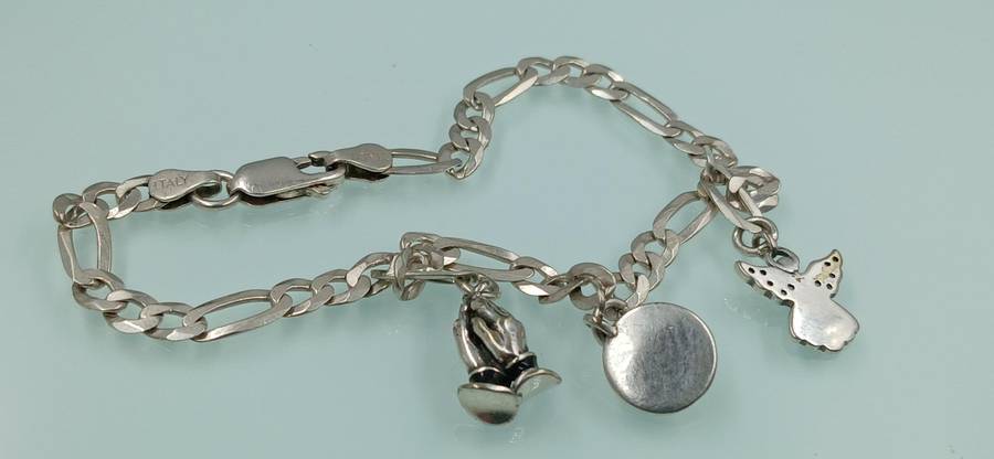Beautiful Sterling Silver Charms Bracelet