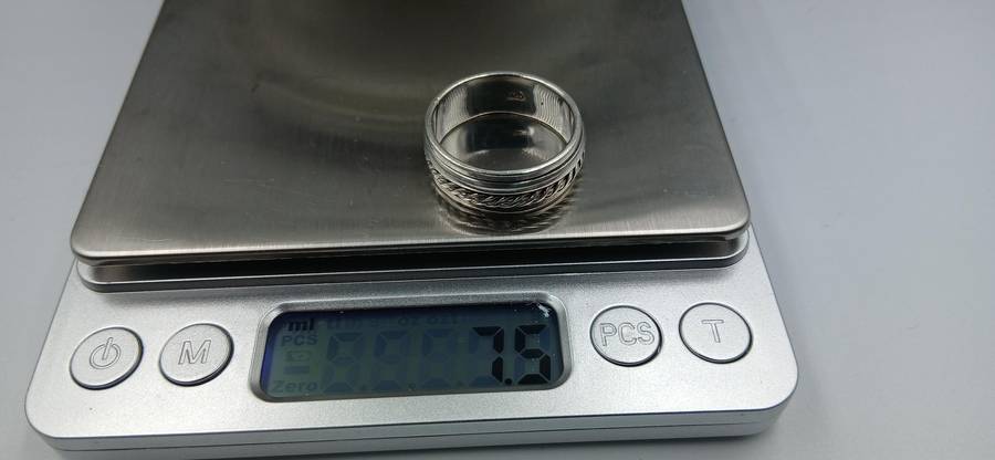 Men's Sterling Silver Spinner Ring