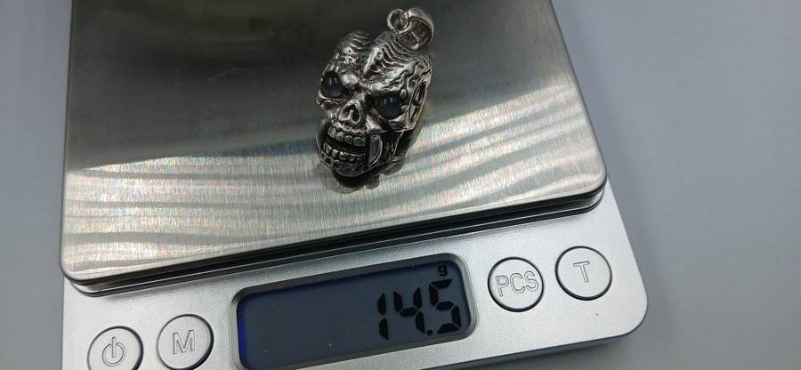 COOL Sterling Silver Skull Pendant